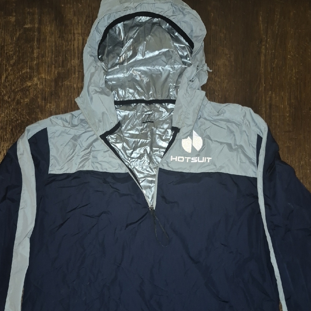 HOTSUIT Men's Large Navy Upgrade Half Zip Sauna Suit NWOT